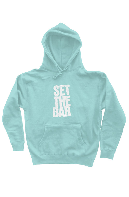 Set The Bar Hoodie (White Stacked Logo Pullover Hoodie) Mint