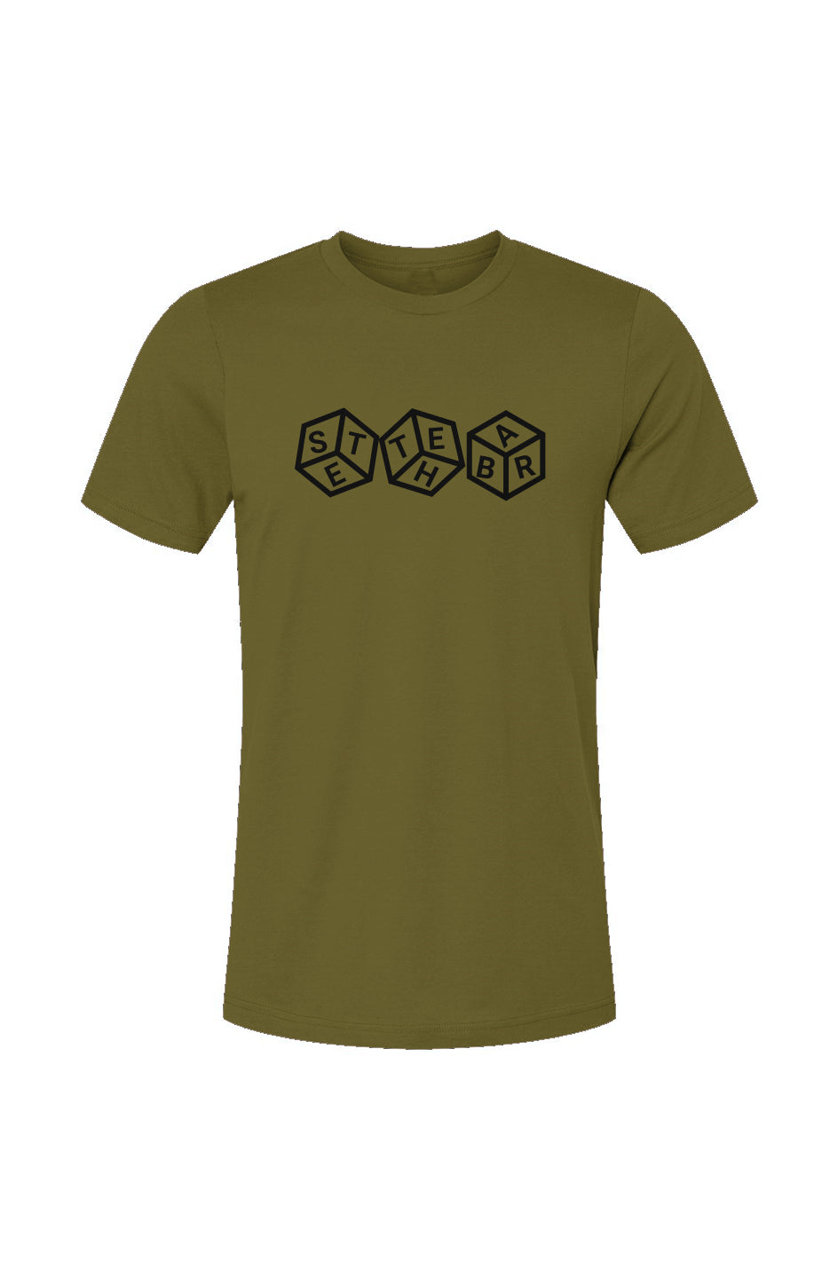 Set The Bar t shirt (Black Blockchain) Olive