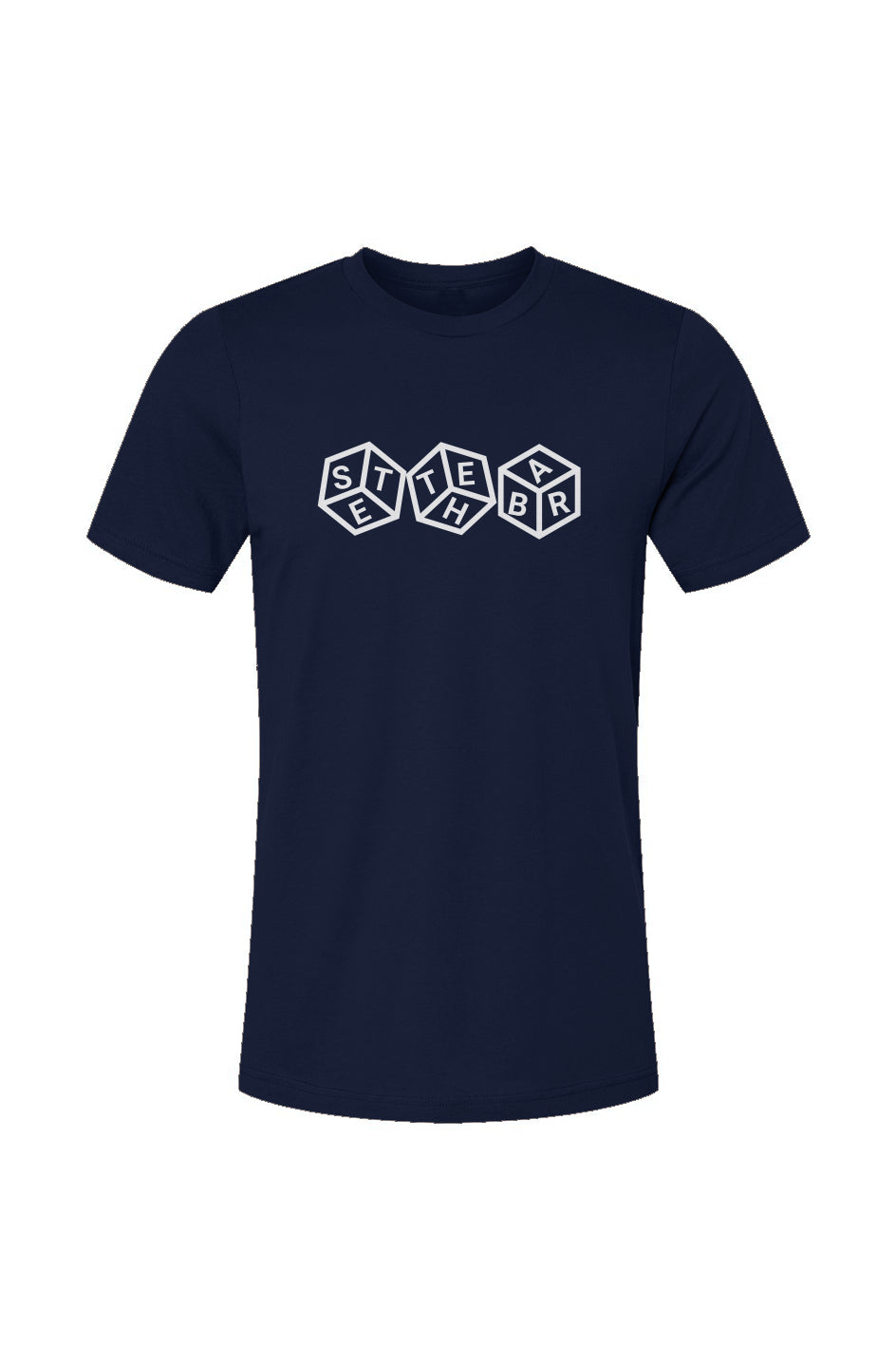 Set The Bar t shirt (White Blockchain) Navy