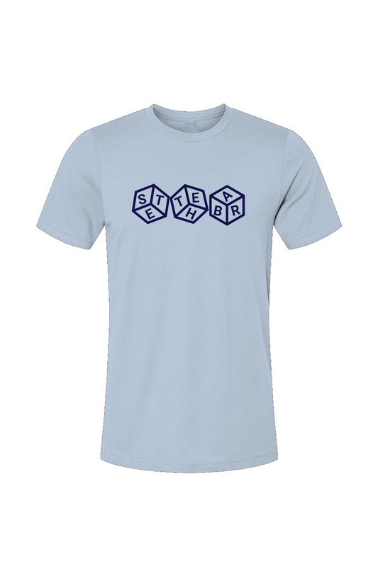 Set The Bar T shirt (Dark Blue Blockchain) Light Blue