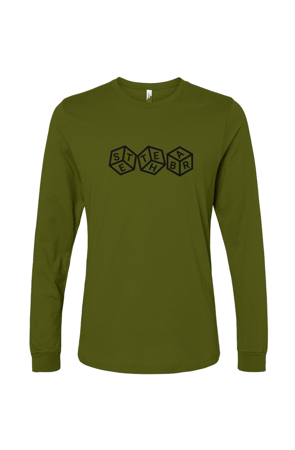 Set The Bar Long Sleeve Tee (Black Blockchain) Olive