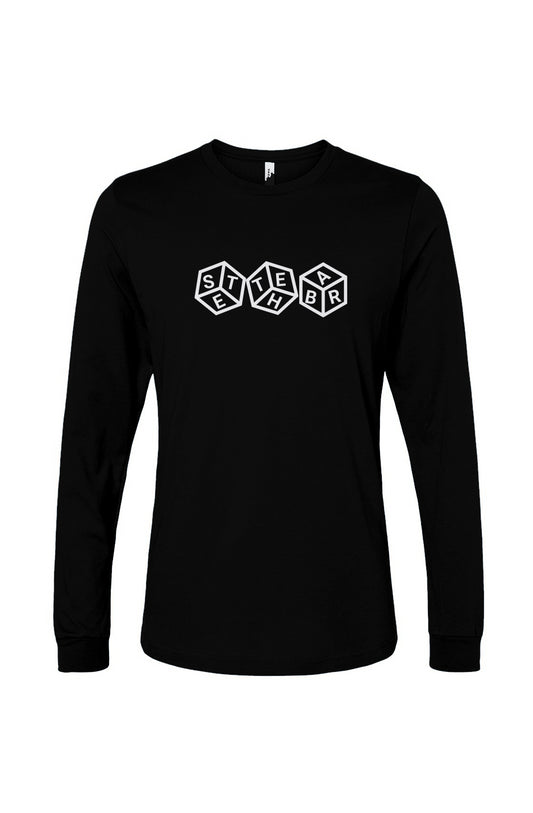 Set The Bar Long Sleeve Tee (White Blockchain) Black