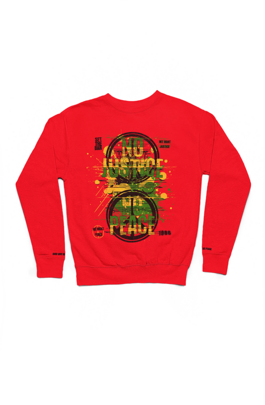 Set The Bar Sweatshirt (No Justice No Peace) Red