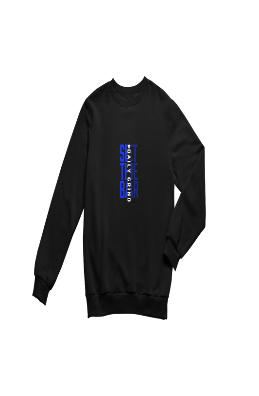 Set The Bar Sweatshirt (Modern Typographic Royal) Black